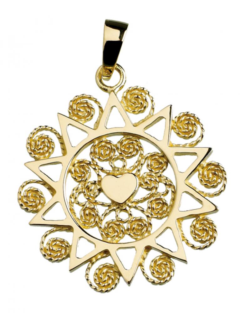 Ciondolo Presentosa Cod. PT1 Oro Giallo 750‰ - diam. 1,9 cm